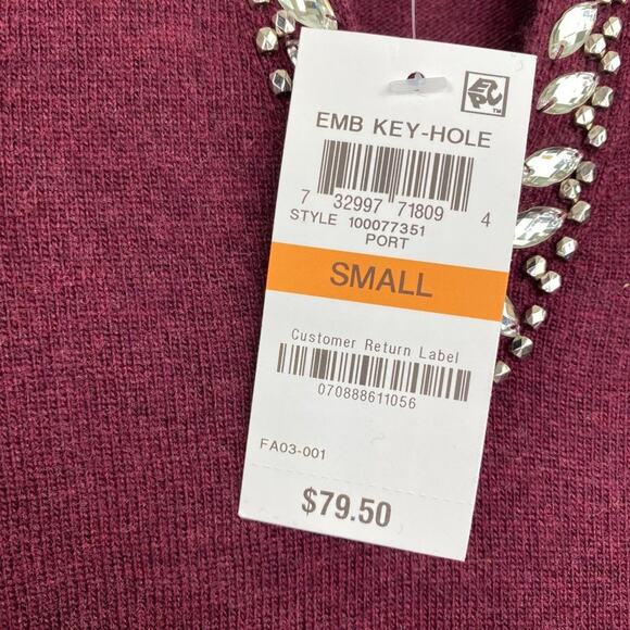 INC International Concepts Embellished Sweater S - Picture 8 of 9